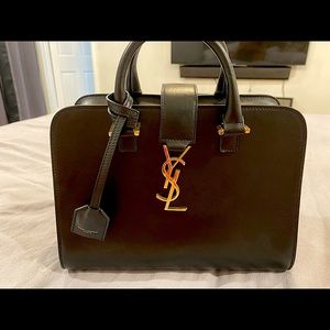 YSL Baby Cabas Black and Gold Tote